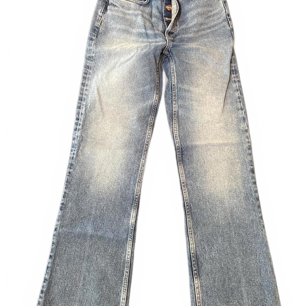 RE/DONE High-Rise Wide-Leg Jeans - Vintage Wash - Size 26
